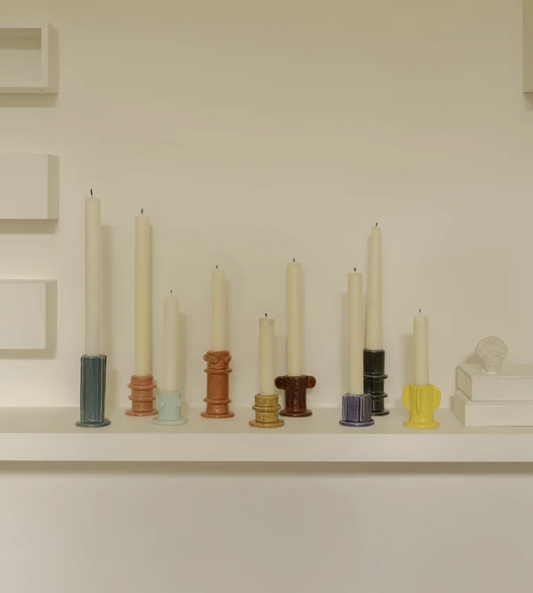Glazed Ceramic Candle Holders by Marie Michielssen SET of 3 Medium (Copy)