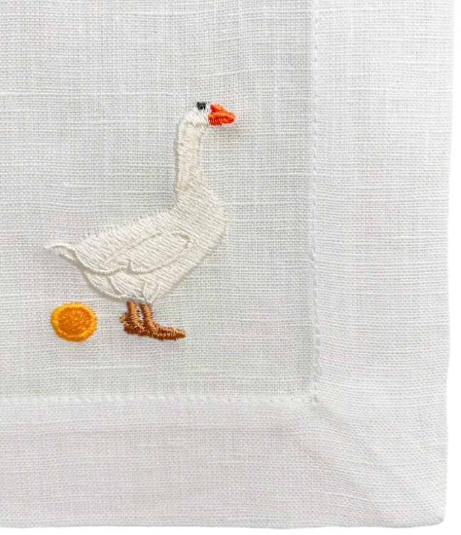 12 Days of Christmas Embroidered Cocktail Napkins Set of 12