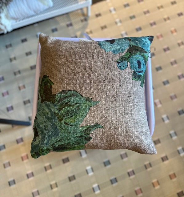 Carlotta Oddone 15" x 15" Linen Rosemary Throw Pillow