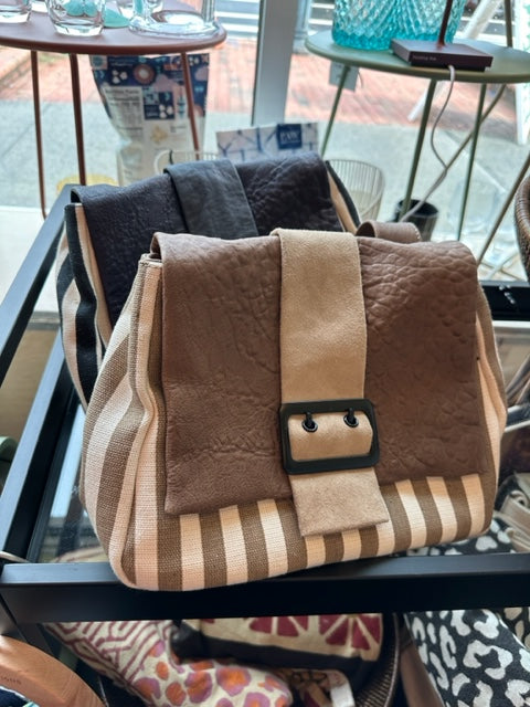 Daniella Lehavi Canvas and Leather Messenger Bag