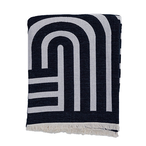 Deco Geometric Chenille Throw