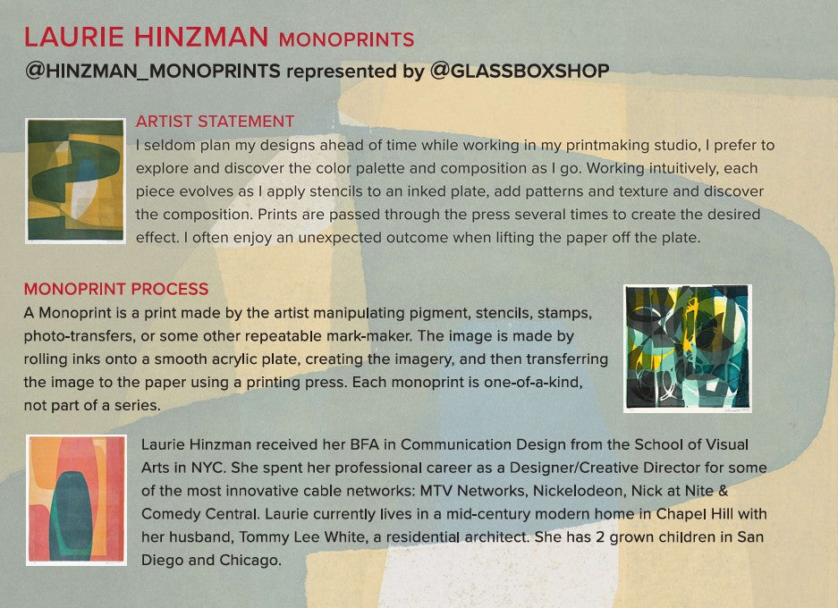 Laurie Hinzman Mono Print Only