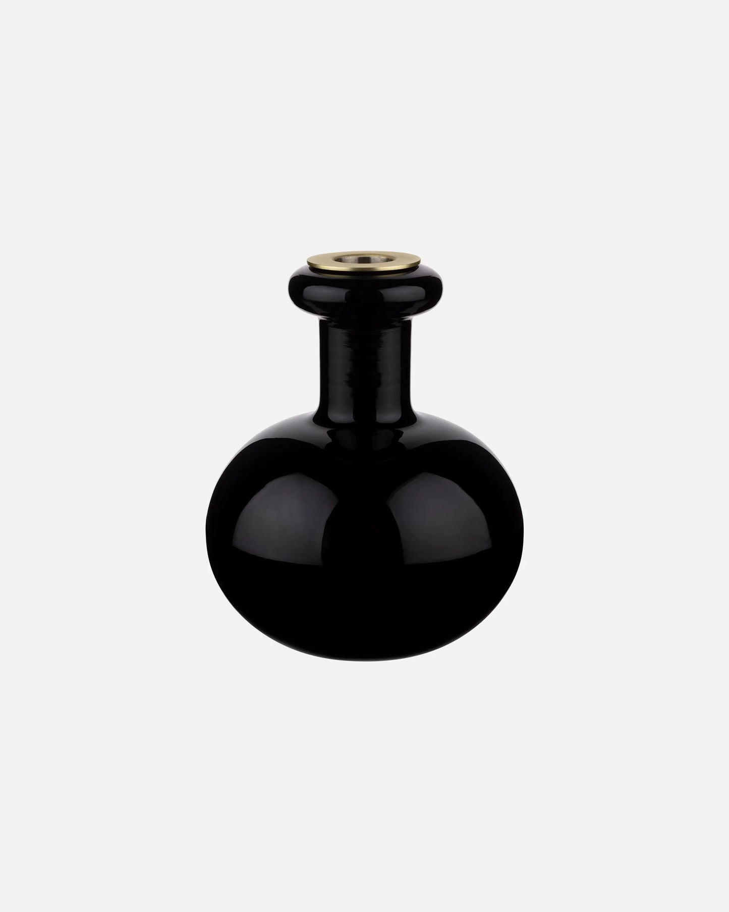 Marimekko Butticula Black Glass Candle Holder
