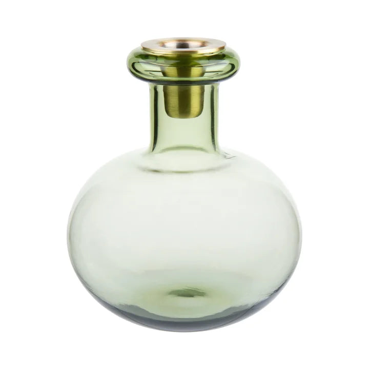 Marimekko Butticula Moss Green Glass Candleholder