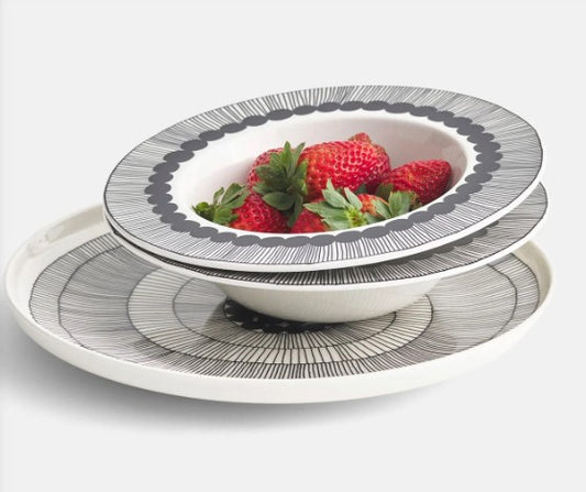 Marimekko Deep Plate Pasta Bowl Oiva/Slirtolapuutarha 20cm