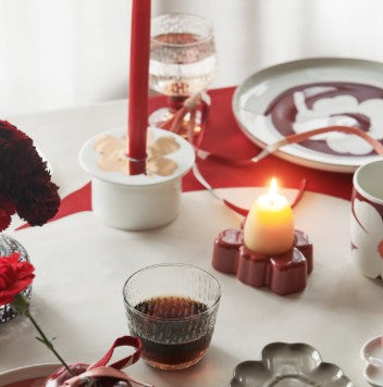 Marimekko Disc Candle Holder with Gold Unikko