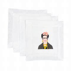 Embroidered Icon Cocktail napkins Set of 4