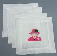 Embroidered Icon Cocktail napkins Set of 4
