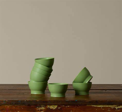 Matte Green Porcelain Cup without Handle