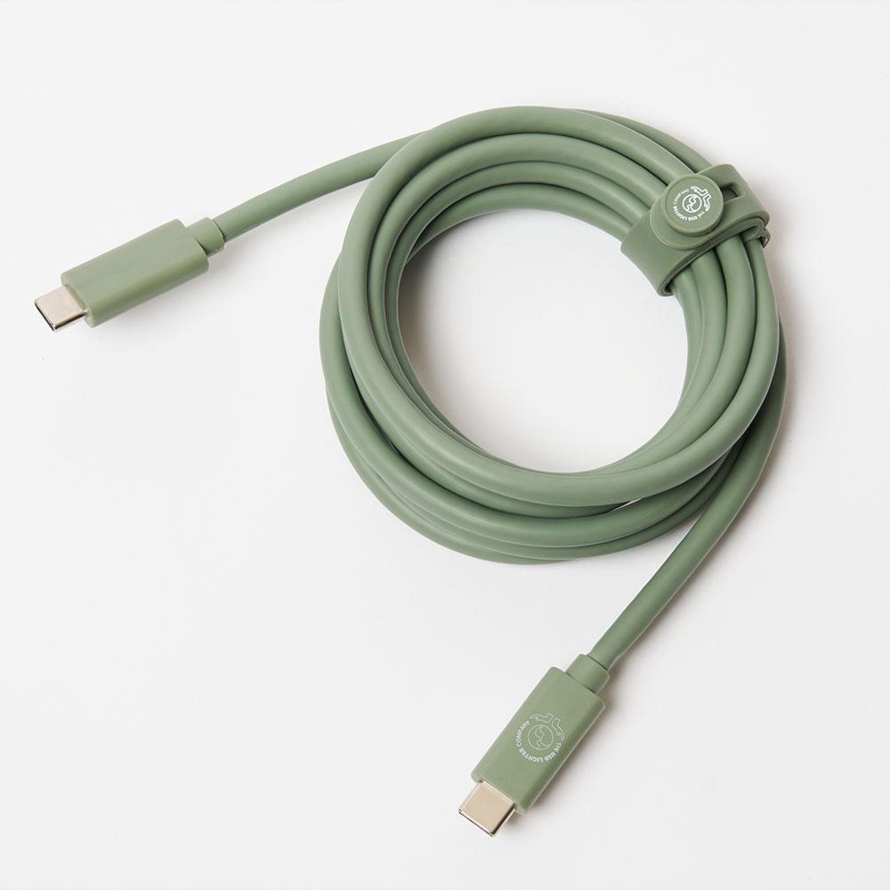 Green USB-C to USB-C Charge & Sync Cord Biodegradable