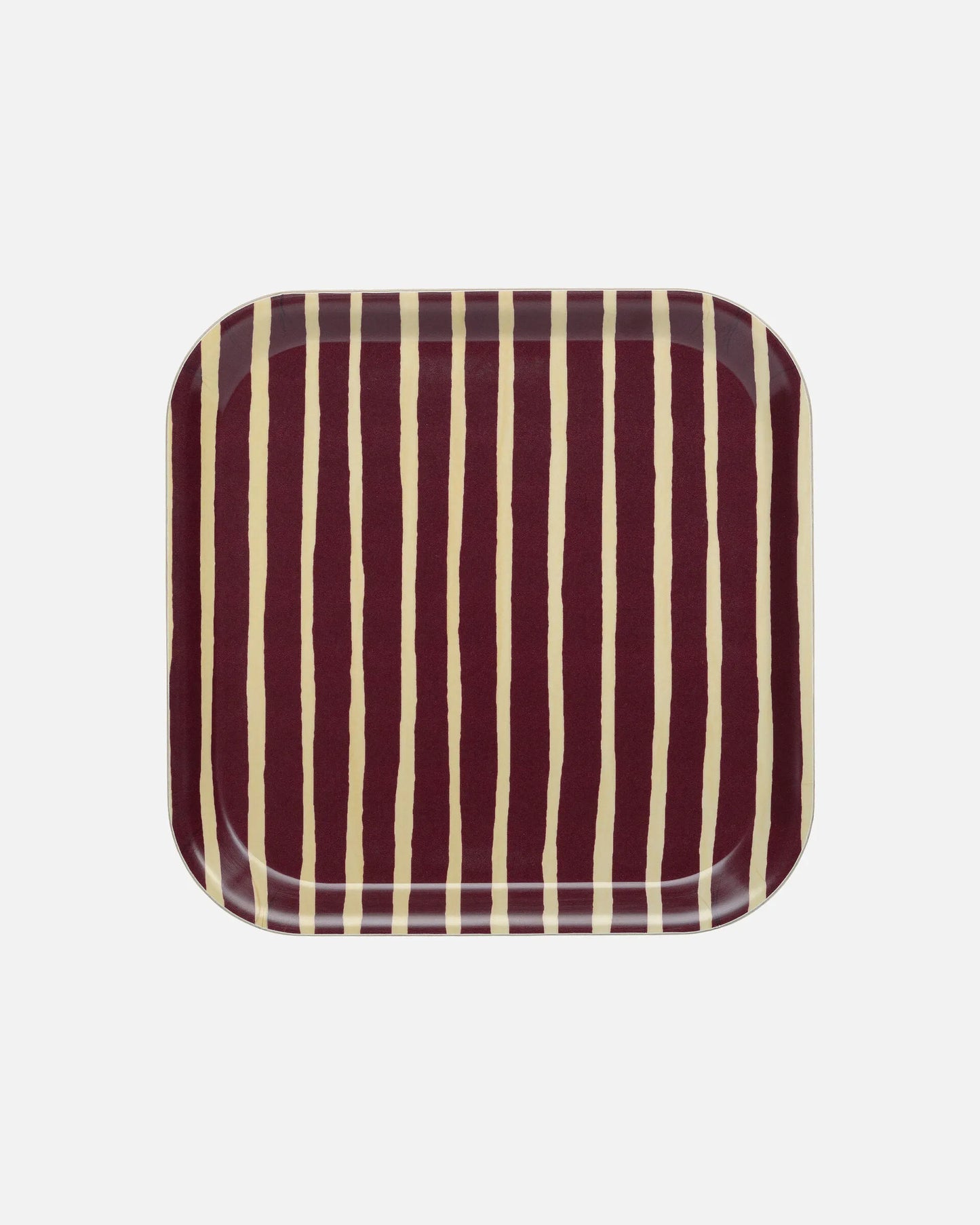 Marimekko PICCOLO TRAY 20X20 CM birch, Burgundy 100%birch