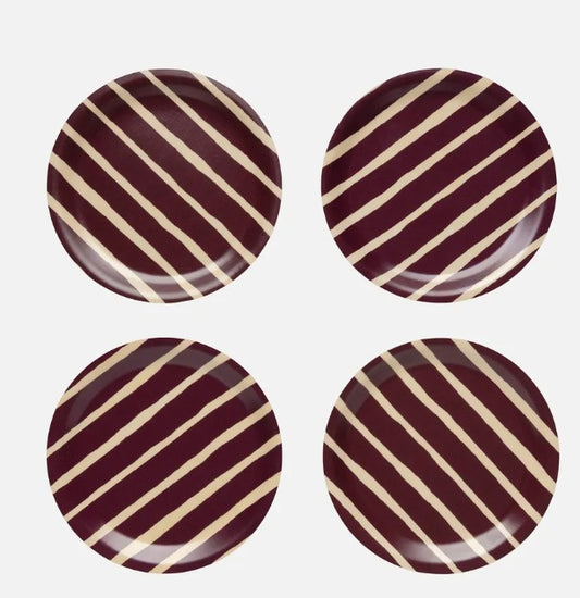 Marimekko Piccolo Burgundy Coaster Set