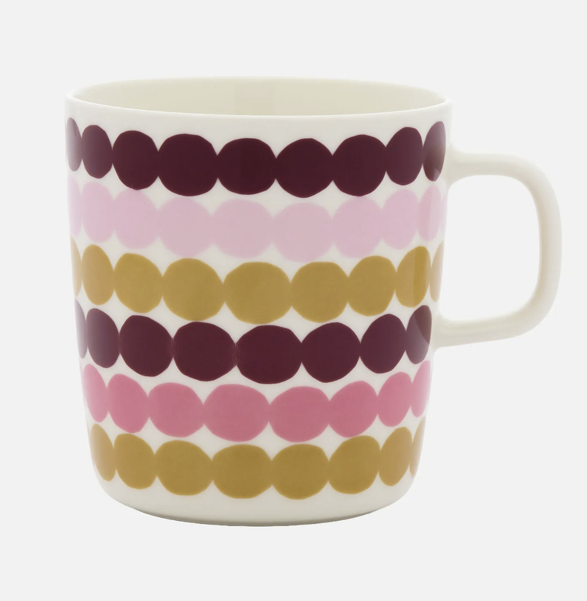 Marimekko Pink and Burgundy Dots Mug 4DL