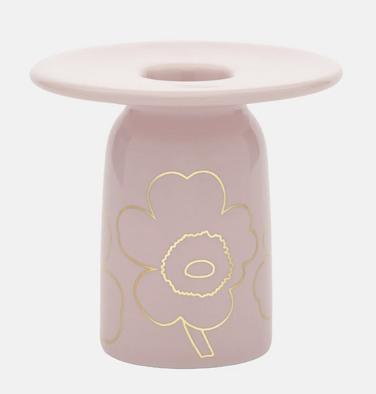 Marimekko Pink and Gold Unikko Candle Holder