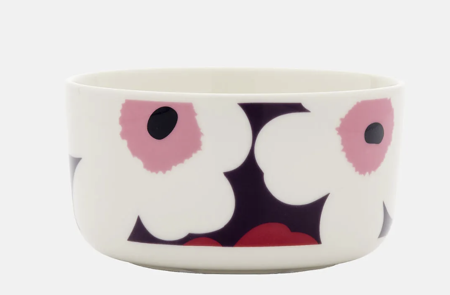 Marimekko Unikko Bowl Red Purple Pink