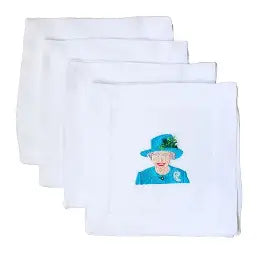 Embroidered Icon Cocktail napkins Set of 4