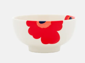 Marimekko Red Unikko Rice Bowl Small