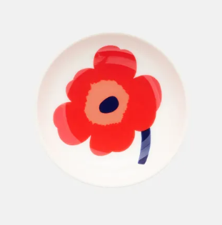 Marimekko Shallow Red Unikko Bowl 9 cm