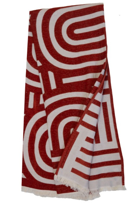 Deco Geometric Chenille Throw