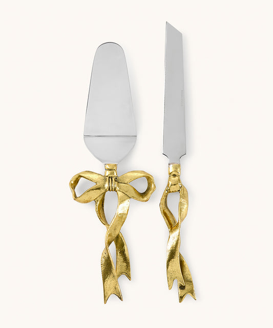 Brass Ribbon Cake Set