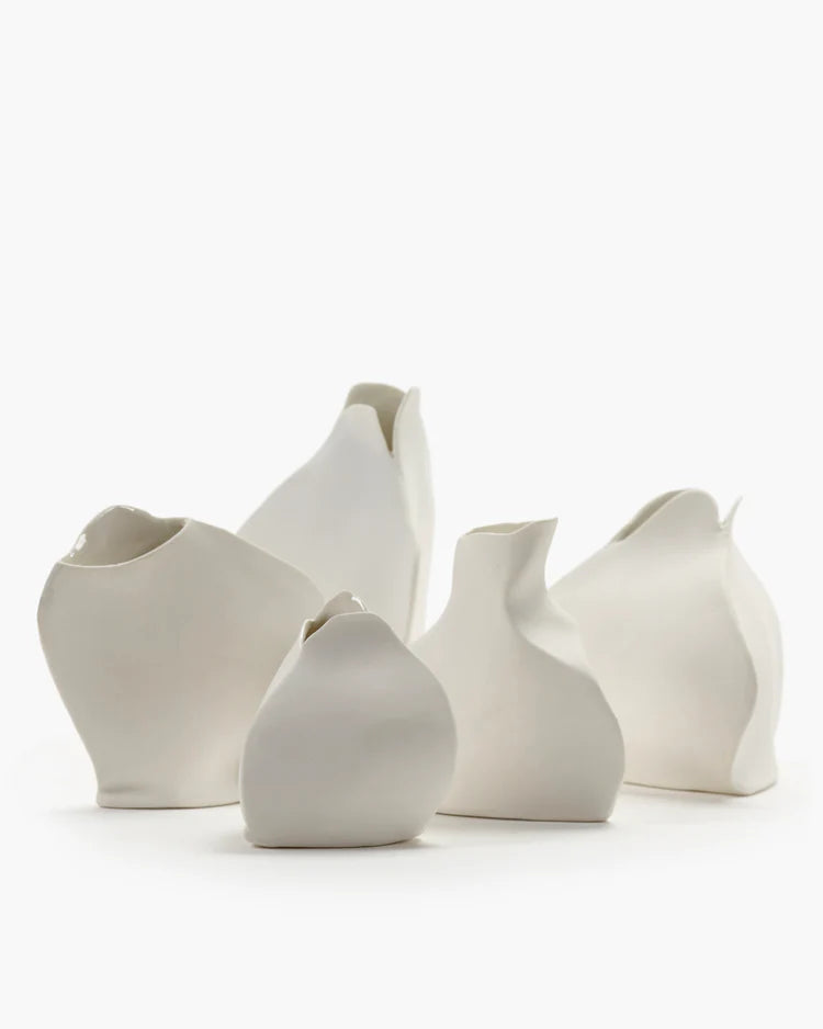 Serax Roos Van de Velde White Porcelain Bud Vase