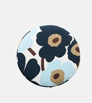 Marimekko Pieni Unikko Round Blue Seat Cushion