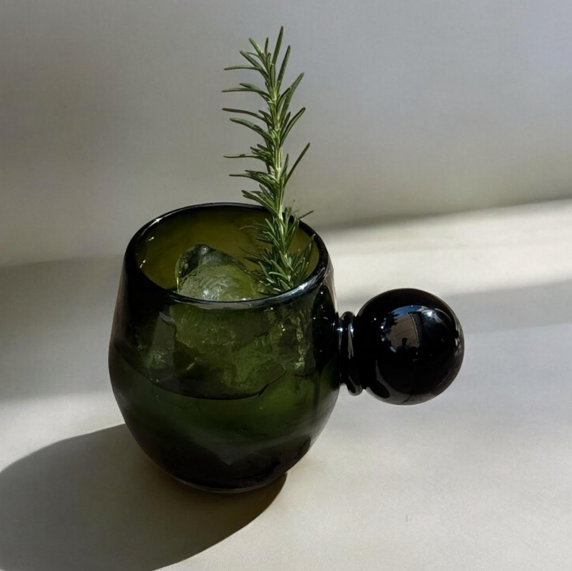 Potosí Dark Green Glass by Diego Olivero Studio