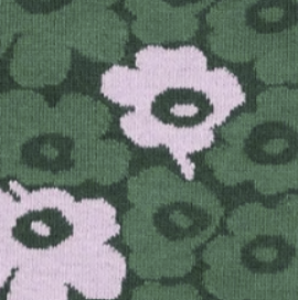 Marimekko Linjaus Pikkuinen Unikko Socks Green & Pink