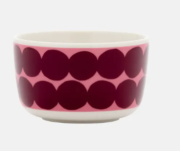 Marimekko Siirtolahputarha Burgundy Dots Small Bowl