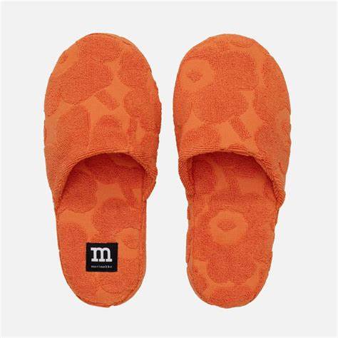 Marimekko Orange Terry Slippers