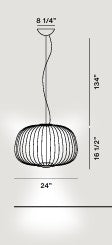 Spokes 3 Hanging SUSPENSION Light Fixture 120V