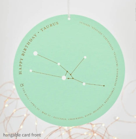 Taurus Birthday Zodiac Constellation Card