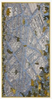 Inoui Editions Wool Scarf 100 Turgot Map of Paris