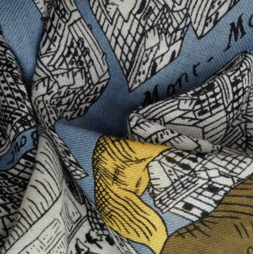 Inoui Editions Wool Scarf 100 Turgot Map of Paris