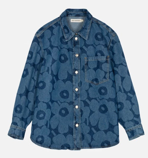 Marimekko Blue Maridenim VAIHE Unikko Shirt