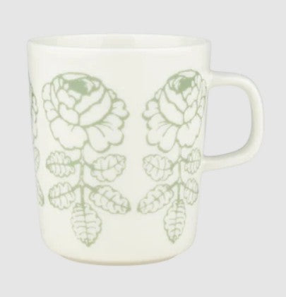 Marimekko White and Green VIHKIRUUSU MUKI Mug 2.5DL