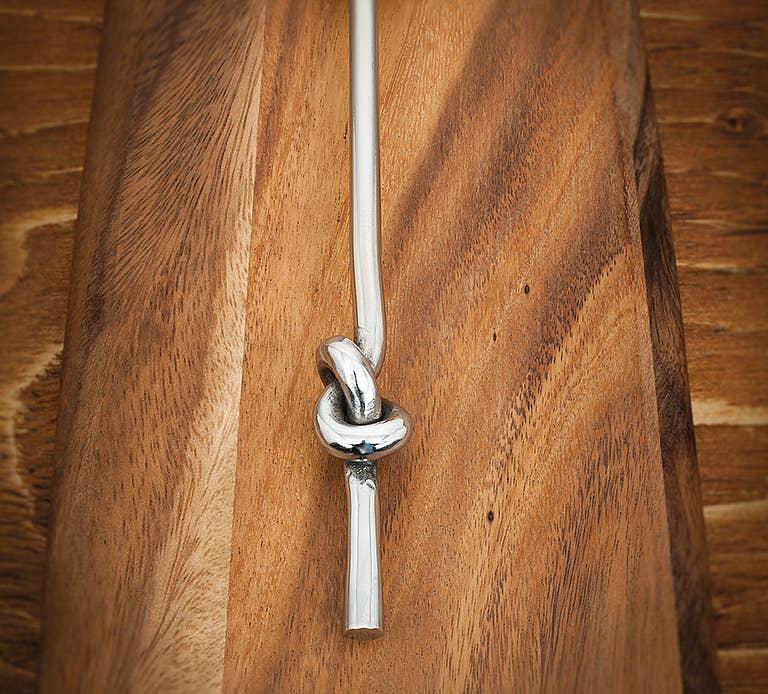 Siver Knot Salad Tongs 10"L