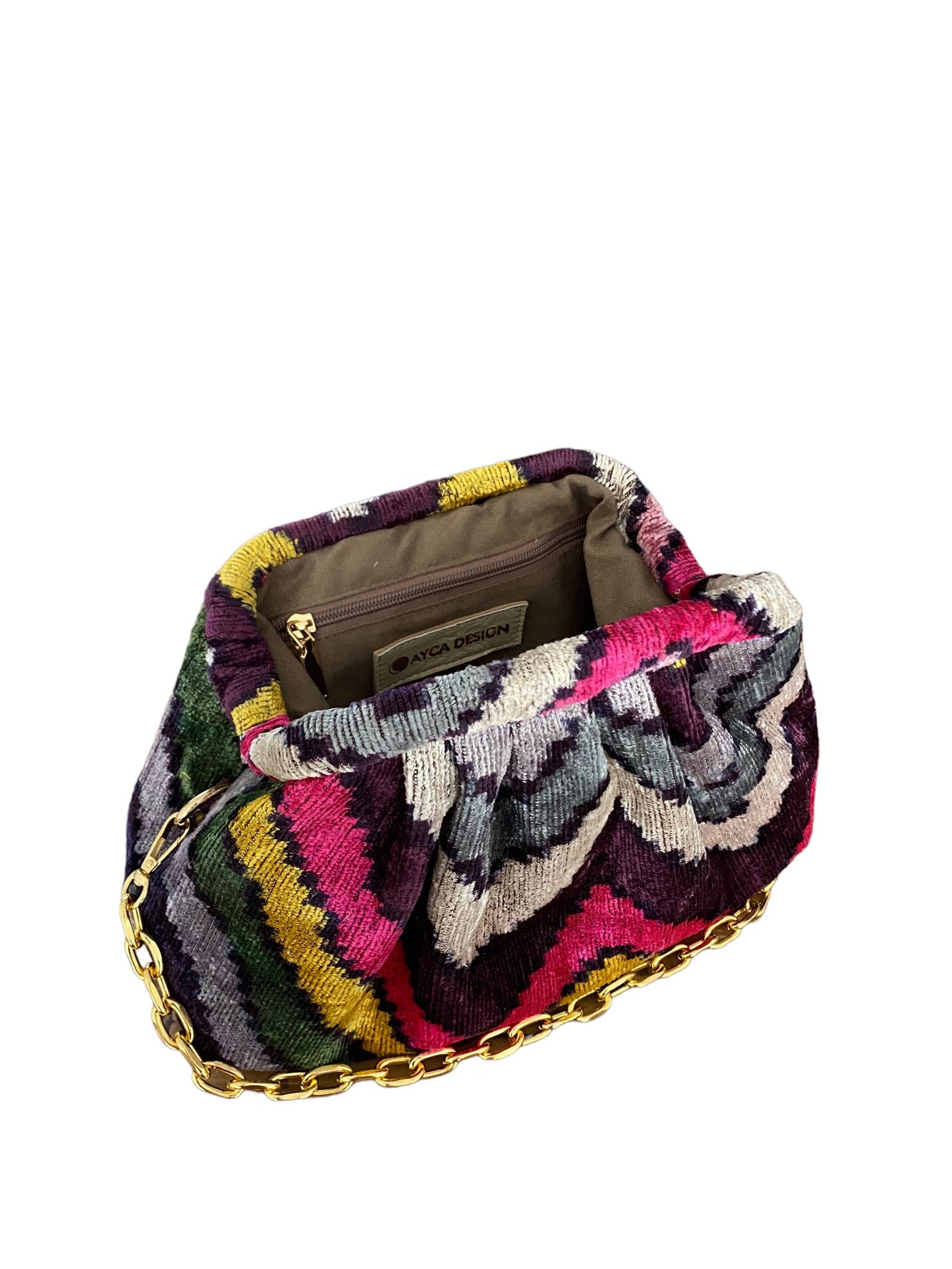 Silk Velvet Ikat Soft Clutch