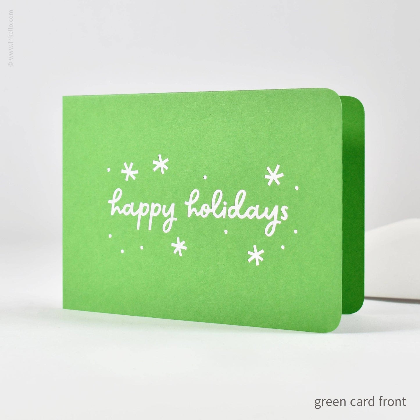 Happy Holidays Silver Snowflakes Cards (#579)
