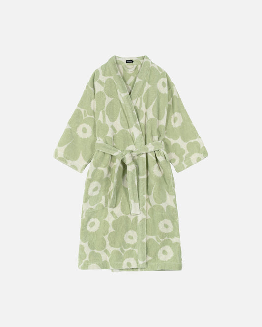 Marimekko Sage Unikko Terry Bathrobe