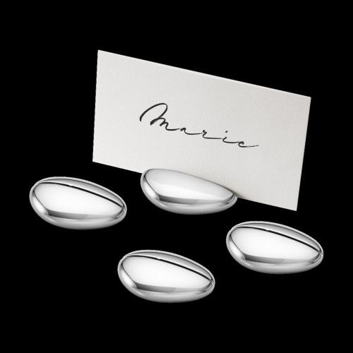 Georg Jensen Sky Place Card Holder incl 24 place cards, Set 4