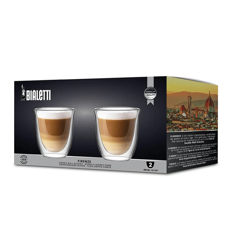 Bialetti Double Walled Glass Cappucino Cups Set of 2