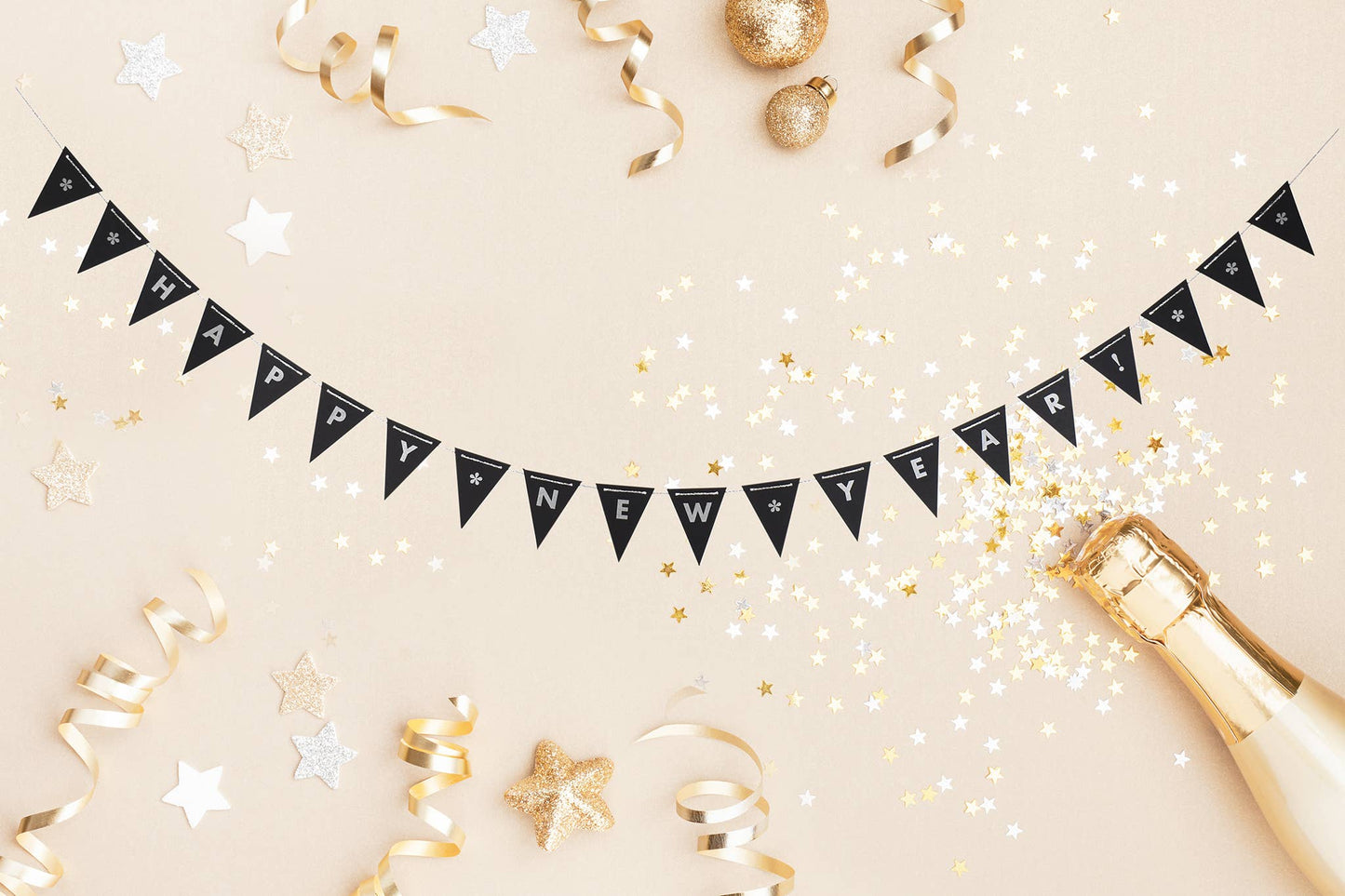 Happy New Year Pull-A-Pennant™ Greeting Card (#521)