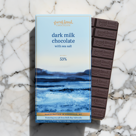French Broad Dark Milk with Sea Salt Chocolate Bar 53% - 60g