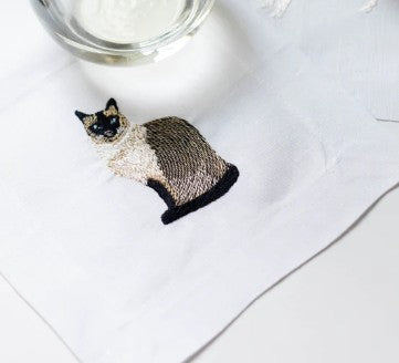 Embroidered Icon Cocktail napkins Set of 4