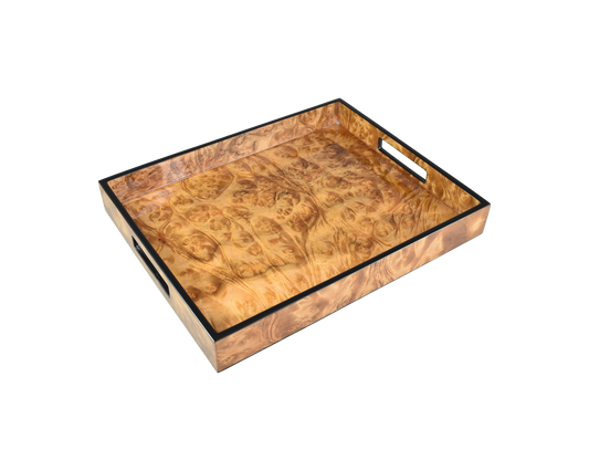 Walnut Burl Lacquered Tray