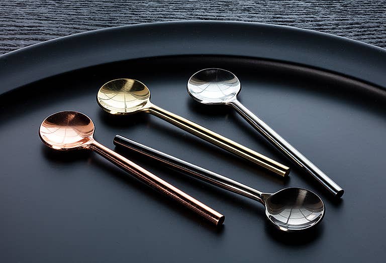 Modern Small Silver Spoon 4.5" L