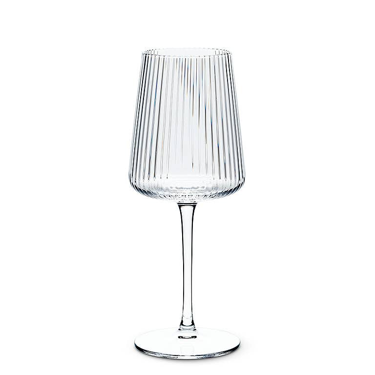 Fluted Optic Wine Glass 8.5"H (12oz)