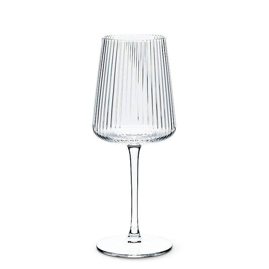 Fluted Optic Wine Glass 8.5"H (12oz)