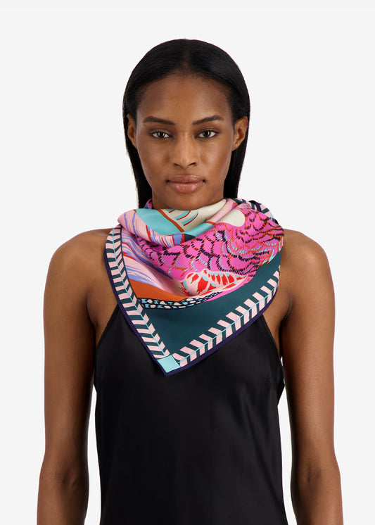 Inoui Editions Square Silk Scarf Toucans 65cm